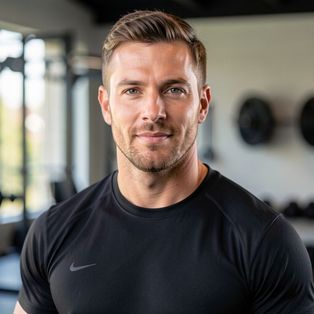 Portrait of a strength coach standing in a training studio